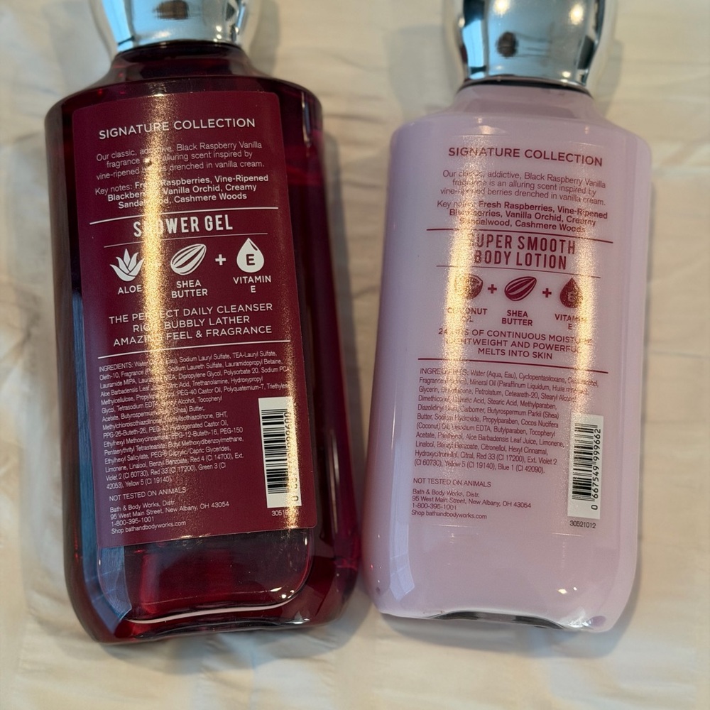 Bath & Body Works Black Raspberry Vanilla Shower Gel and Body Lotion - Picture 2 of 3